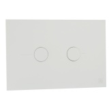JTP Matt White Metal Pneumatic Dual Flush Plate Cut Out